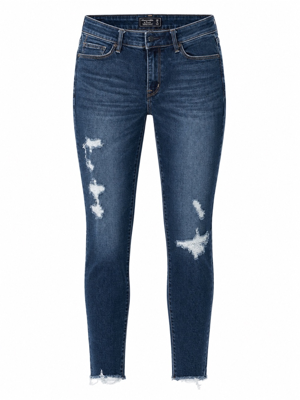Abercrombie & Fitch Dark Blue Distressed Skinny Jeans - Women